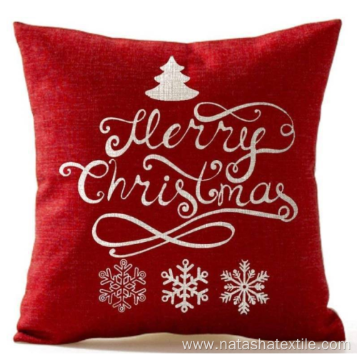 Nordic Linen Elk Snowflake Christmas Series cushion cover